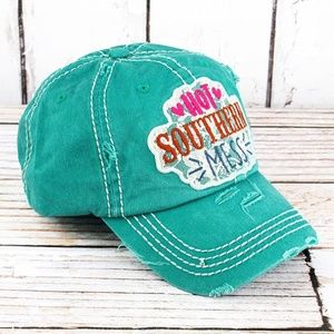 HOT SOUTHERN MESS! Ladies Trucker Distressed Cap